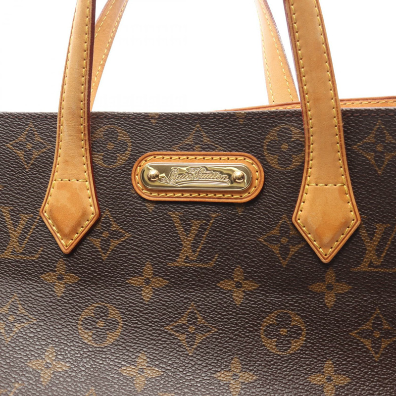 路易威登 Wilshire PM 手提包 M45643 Monogram 皮革 棕色 二手 女士-12