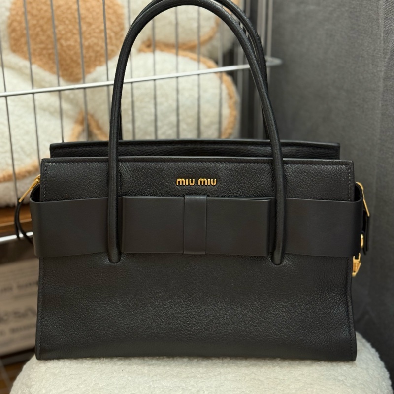 miumiu蝴蝶结公文包/斜背包-0