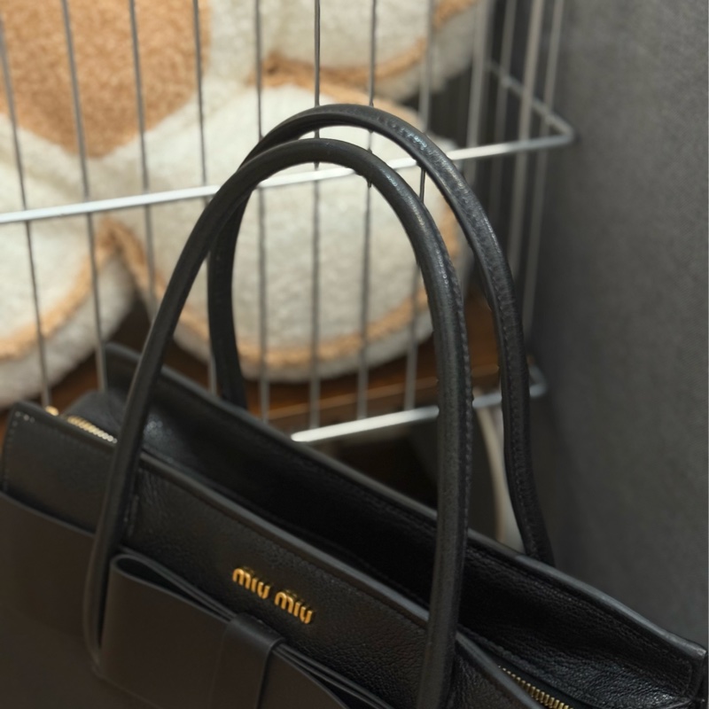 miumiu蝴蝶结公文包/斜背包-10