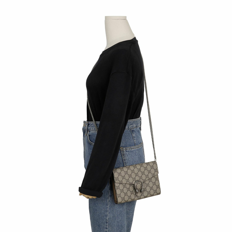 GUCCI 狄俄尼索斯鏈條錢包斜背包 401231-11
