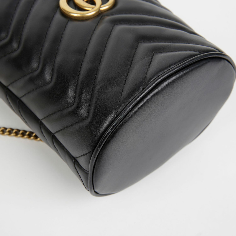 GUCCI GG Marmont迷你水桶肩斜背包 575163-7
