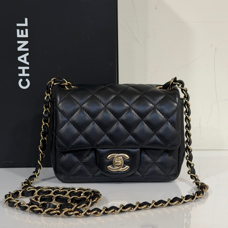 #全網最低 #芯片款 #全新閒置 香奈兒黑金方胖子Cf17 櫃上一包難求🔥-0