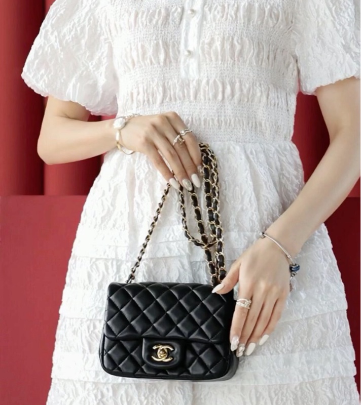 #全網最低 #芯片款 #全新閒置 香奈兒黑金方胖子Cf17 櫃上一包難求🔥-3