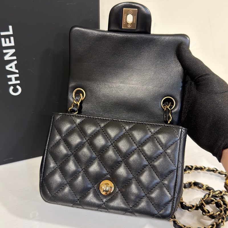 #全網最低 #芯片款 #全新閒置 香奈兒黑金方胖子Cf17 櫃上一包難求🔥-13