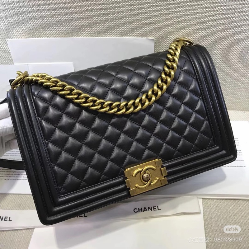 #全網最低 #99新閒置 #專櫃25萬 香奈兒黑金Leboy28中號-2