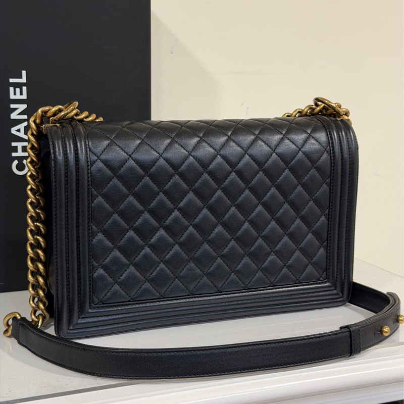 #全網最低 #99新閒置 #專櫃25萬 香奈兒黑金Leboy28中號-4