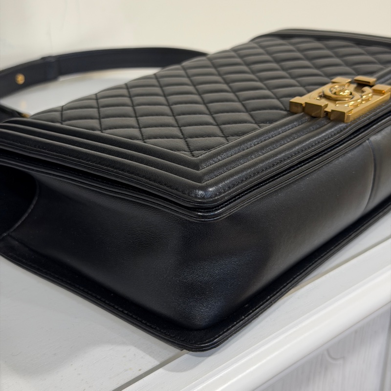 #全網最低 #99新閒置 #專櫃25萬 香奈兒黑金Leboy28中號-10