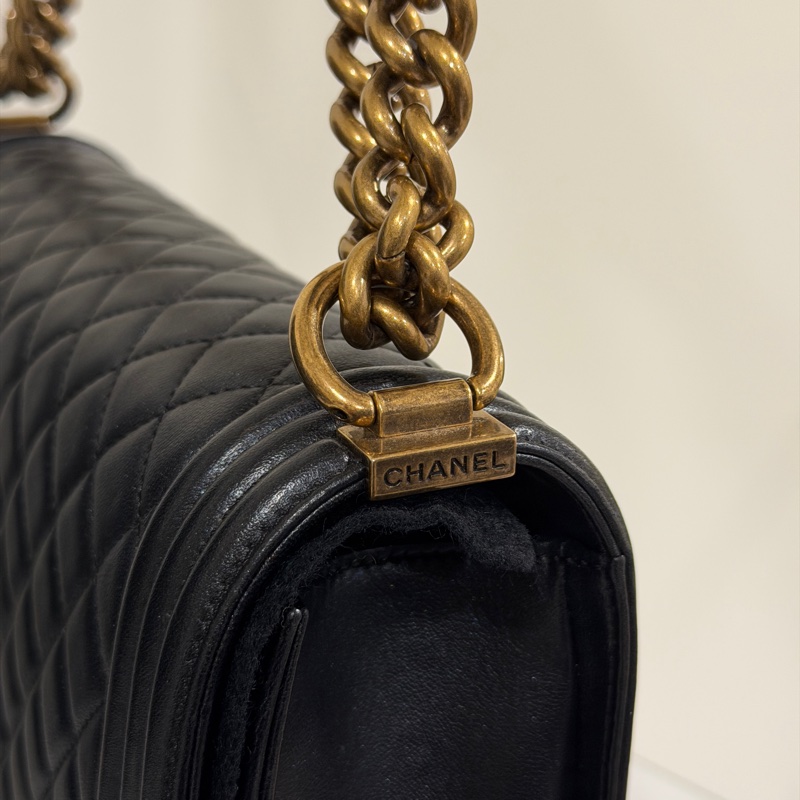 #全網最低 #99新閒置 #專櫃25萬 香奈兒黑金Leboy28中號-13