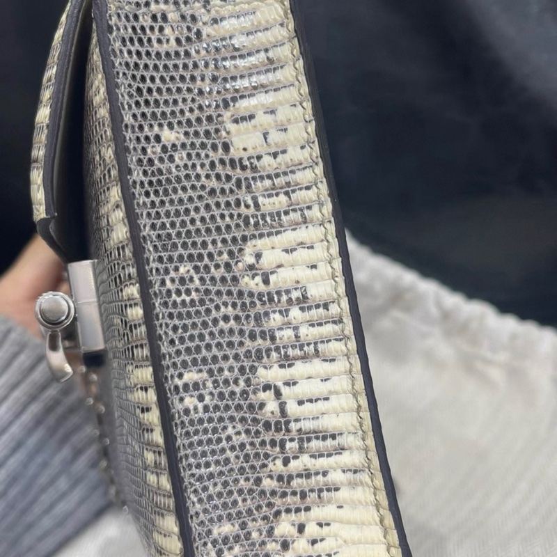 愛馬仕 Hermes mini Verrou 手槍包，D刻，部分膜在，長17cm-2