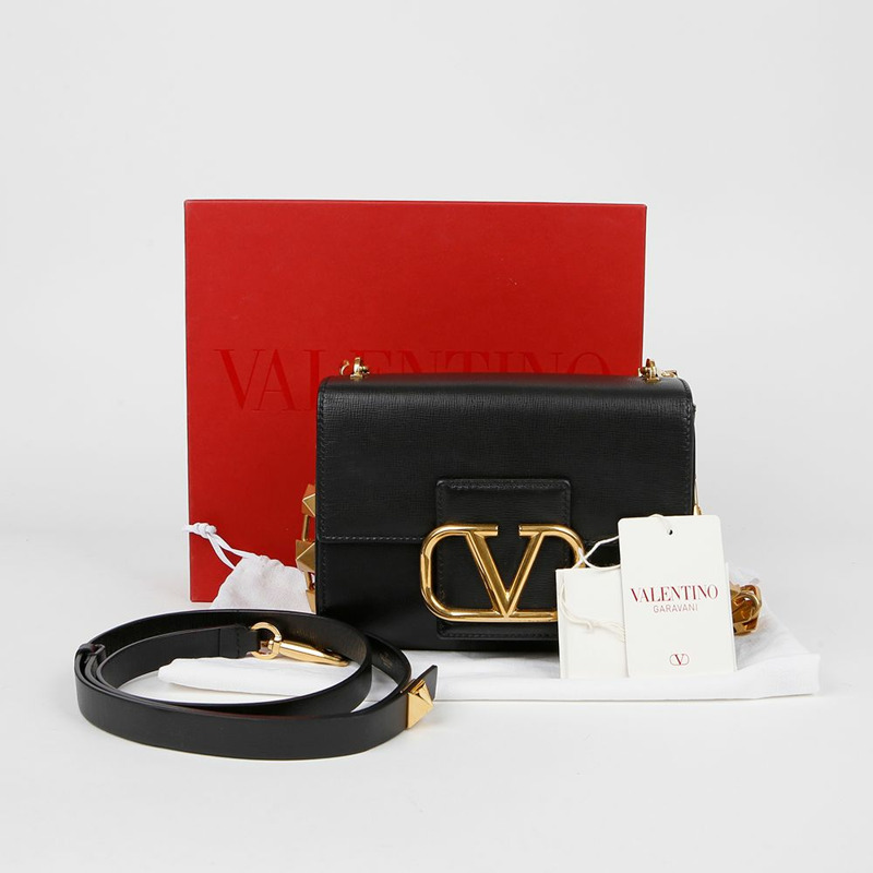 VALENTINO V 標誌鉚釘肩背包 0B0J96-0