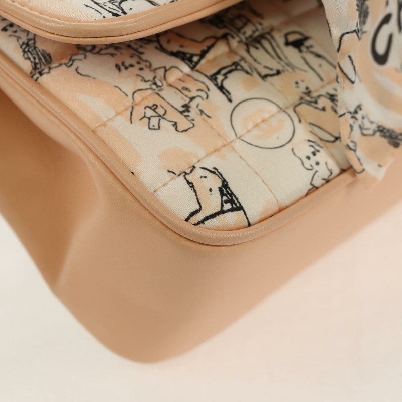 【日本直送】香奈兒 Choco Bar 鏈條肩背包，絲綢粉紅色，金色雙C標誌，正品編號 144881SAV-15