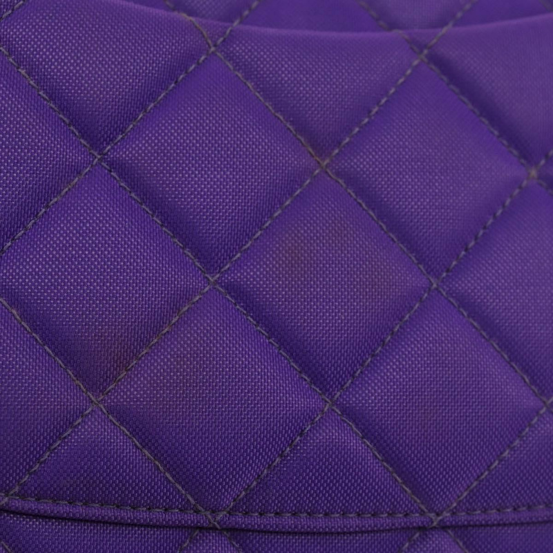 【日本直送】香奈兒 Matelasse 25 鏈條肩背包 尼龍材質 紫色 金色 CC 標誌 Auth 146533SM-19