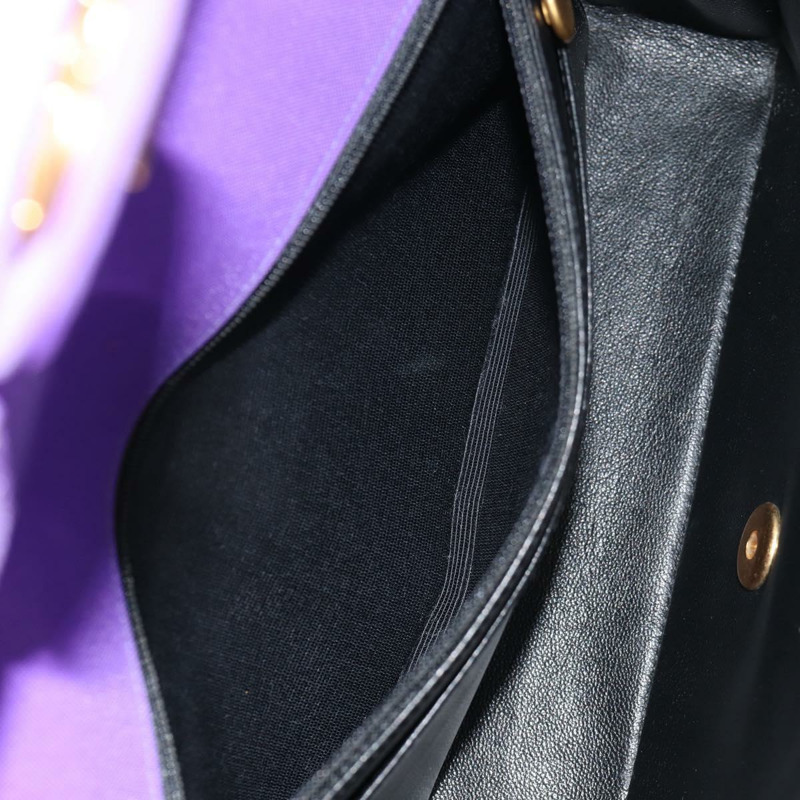 【日本直送】香奈兒 Matelasse 25 鏈條肩背包 尼龍材質 紫色 金色 CC 標誌 Auth 146533SM-28