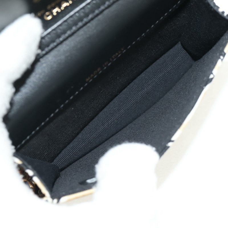 【日本直送】香奈兒 (CHANEL) 絎縫鏈條肩背包 尼龍材質 棕色 金色 CC 標誌 Auth 144002AM-9