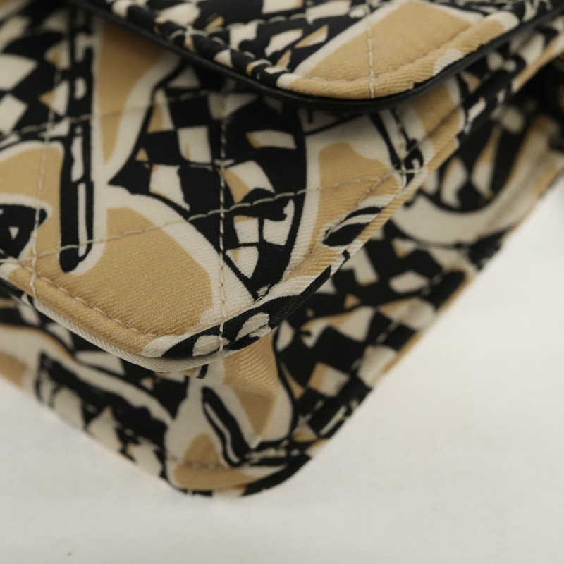 【日本直送】香奈兒 (CHANEL) 絎縫鏈條肩背包 尼龍材質 棕色 金色 CC 標誌 Auth 144002AM-15