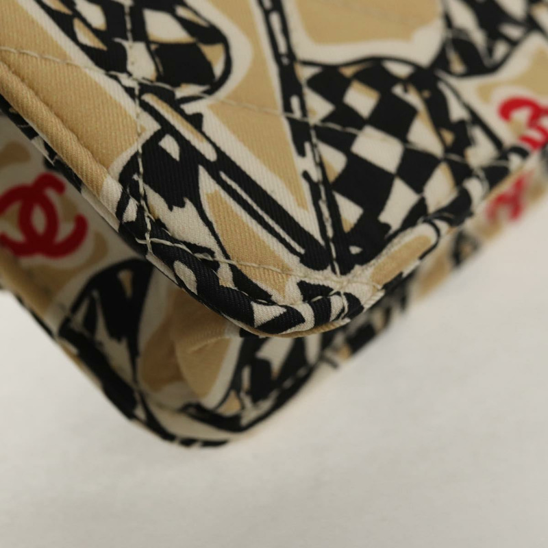 【日本直送】香奈兒 (CHANEL) 絎縫鏈條肩背包 尼龍材質 棕色 金色 CC 標誌 Auth 144002AM-16