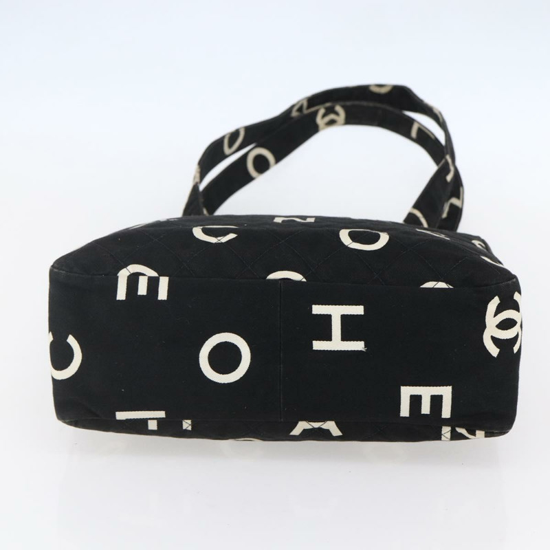 【日本直送】香奈兒 COCO 標誌帆布黑色金色 CC 單背包 正品 gh1268-4