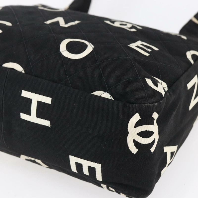 【日本直送】香奈兒 COCO 標誌帆布黑色金色 CC 單背包 正品 gh1268-13