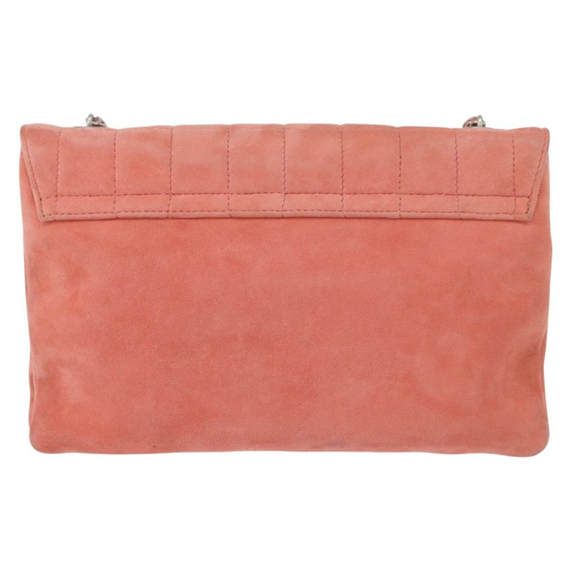 【日本直送】香奈兒 Choco Bar 系列鏈條肩背包 粉紅麂皮 CC 正品 ka046-1