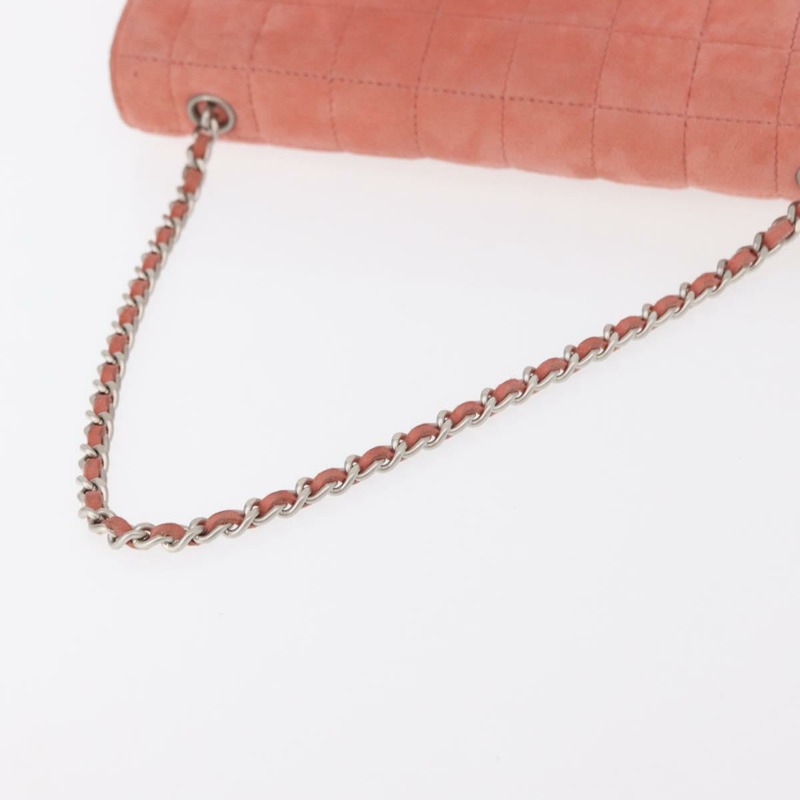 【日本直送】香奈兒 Choco Bar 系列鏈條肩背包 粉紅麂皮 CC 正品 ka046-6