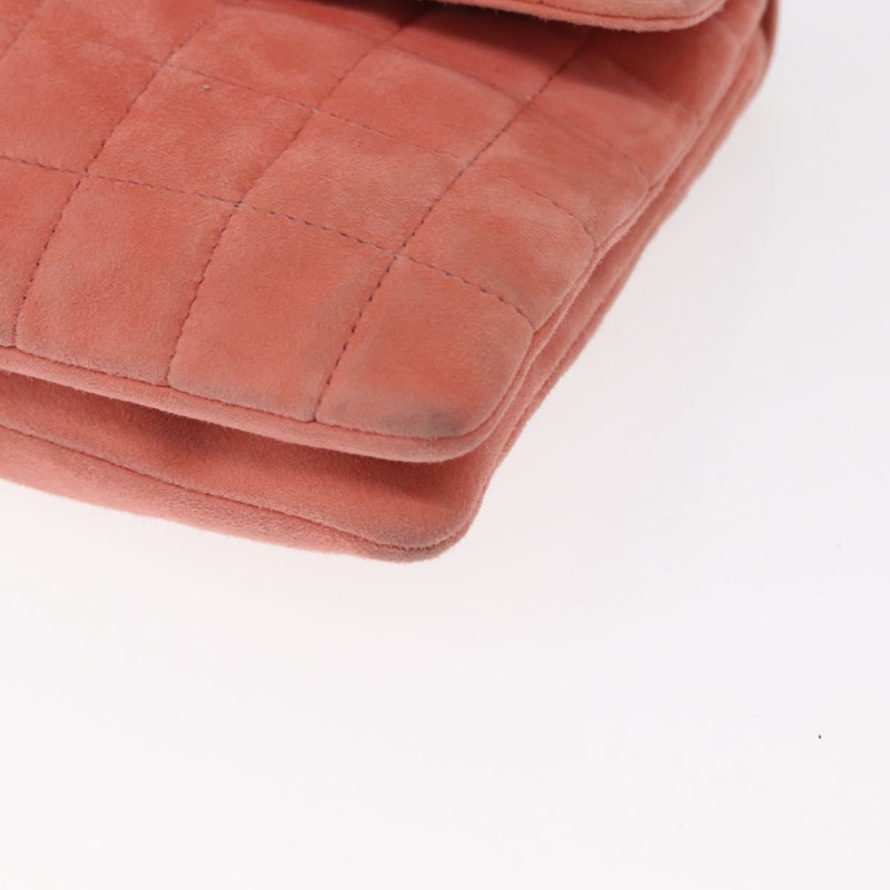 【日本直送】香奈兒 Choco Bar 系列鏈條肩背包 粉紅麂皮 CC 正品 ka046-15