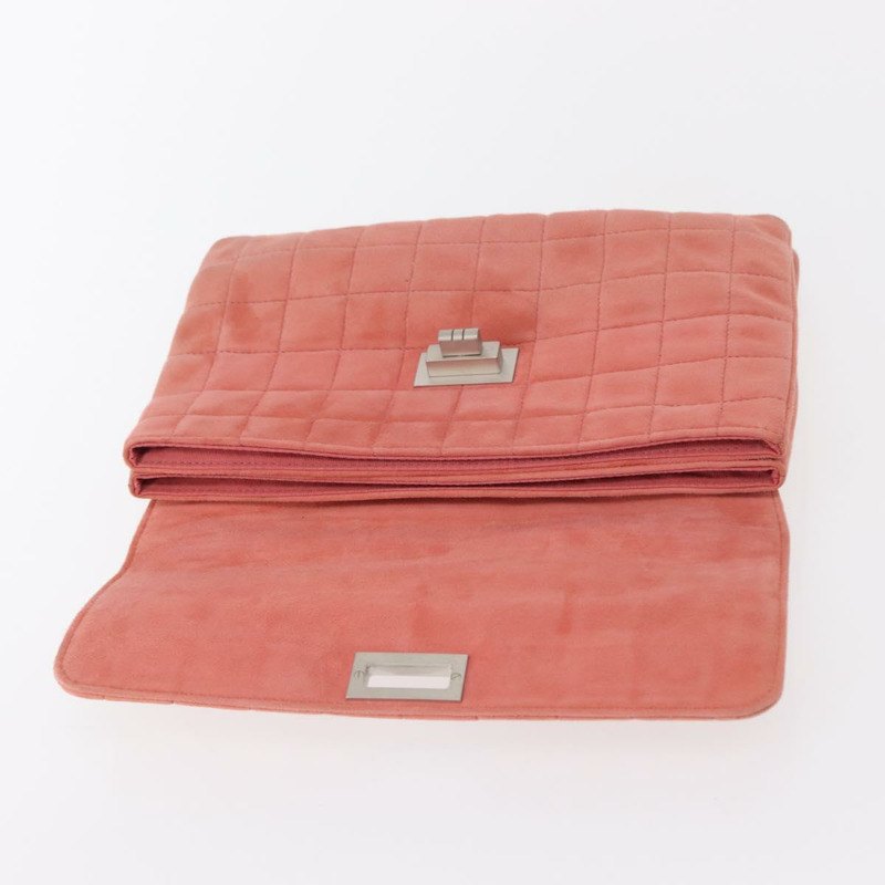 【日本直送】香奈兒 Choco Bar 系列鏈條肩背包 粉紅麂皮 CC 正品 ka046-19