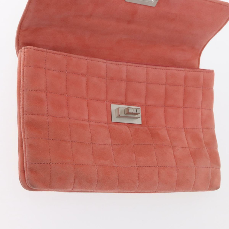 【日本直送】香奈兒 Choco Bar 系列鏈條肩背包 粉紅麂皮 CC 正品 ka046-21