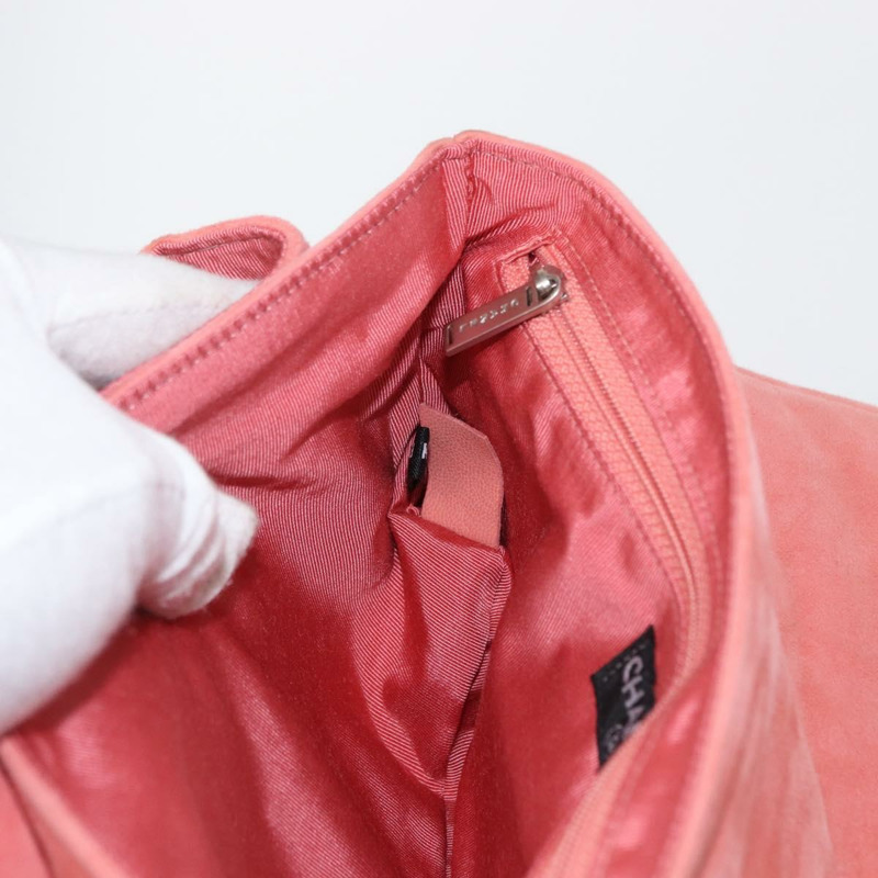 【日本直送】香奈兒 Choco Bar 系列鏈條肩背包 粉紅麂皮 CC 正品 ka046-24