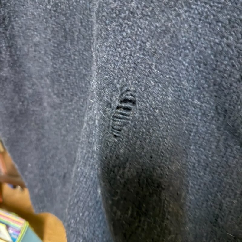 Dior homme MEN 男 粗針織上衣 毛衣 龍 海軍藍 L碼-10