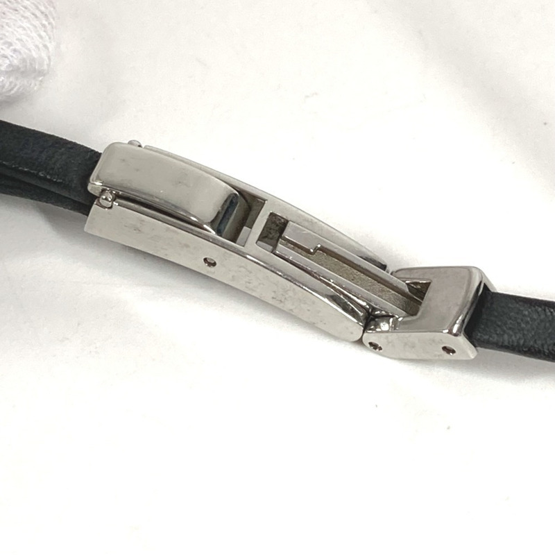 GUCCI 6100L 女士手鐲腕錶，飾有品牌標誌，不鏽鋼錶殼，銀色。-12