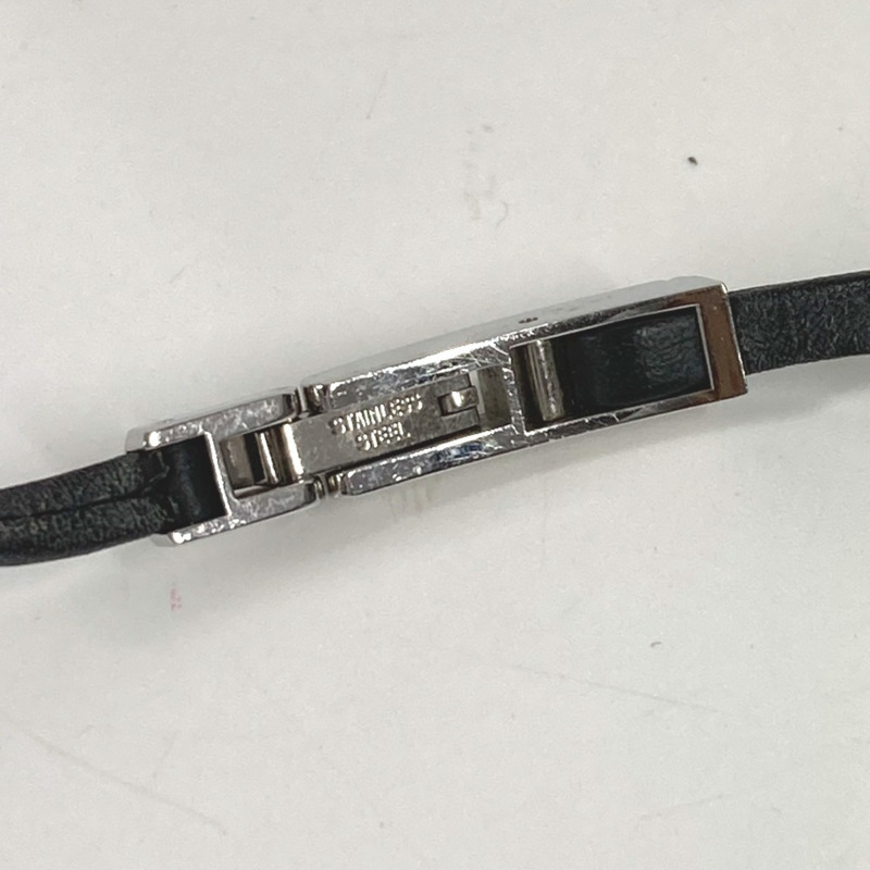 GUCCI 6100L 女士手鐲腕錶，飾有品牌標誌，不鏽鋼錶殼，銀色。-13