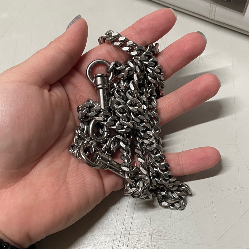 二手 MJ MARC JACOBS St Marc 鏈環LOGO牛皮手提/斜背兩用包-10