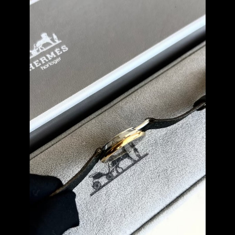 【LA LUNE】絕版古董錶 Hermes Arceau 二手男女裝皮革錶帶 手錶 腕錶 中古-5