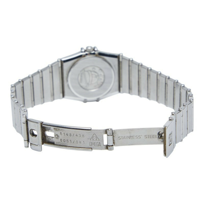 歐米茄星座系列石英腕錶，銀色錶盤，不鏽鋼錶殼，女款-2