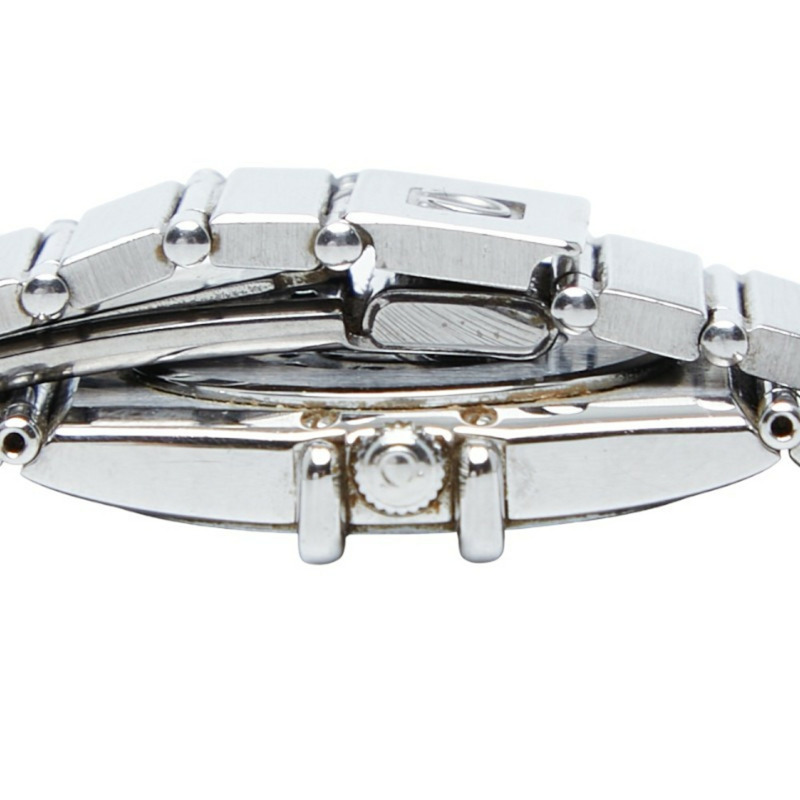 歐米茄星座系列石英腕錶，銀色錶盤，不鏽鋼錶殼，女款-4