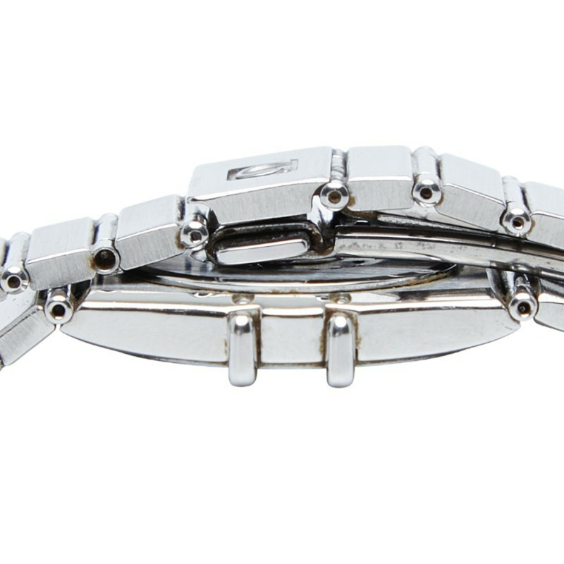 歐米茄星座系列石英腕錶，銀色錶盤，不鏽鋼錶殼，女款-5