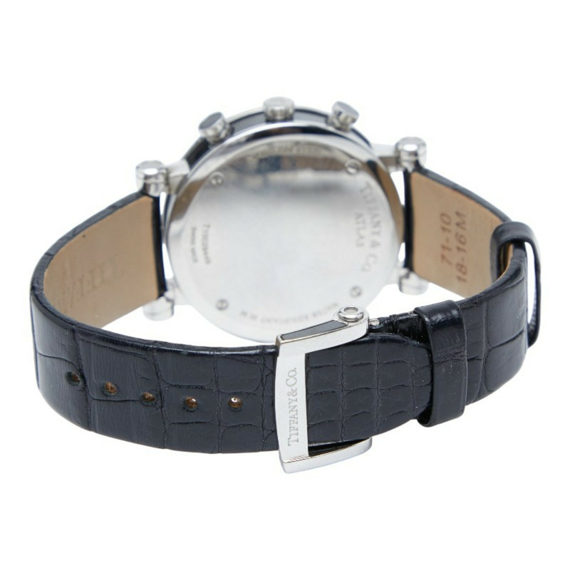 Tiffany & Co. Atlas 手錶 Z1301.32.11A10A71A，石英機芯，黑色錶盤，不鏽鋼，陶瓷，皮革，女士。-2