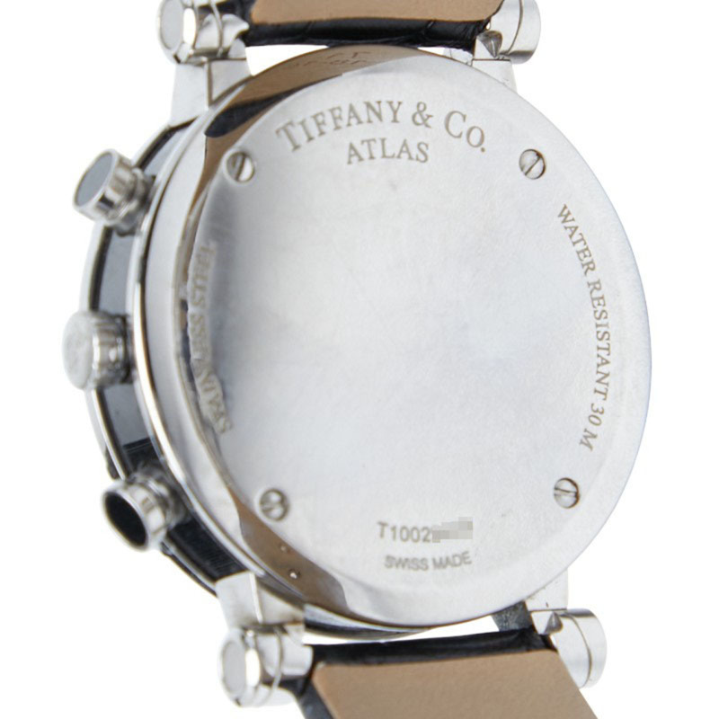 Tiffany & Co. Atlas 手錶 Z1301.32.11A10A71A，石英機芯，黑色錶盤，不鏽鋼，陶瓷，皮革，女士。-3