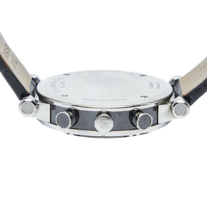 Tiffany & Co. Atlas 手錶 Z1301.32.11A10A71A，石英機芯，黑色錶盤，不鏽鋼，陶瓷，皮革，女士。-4