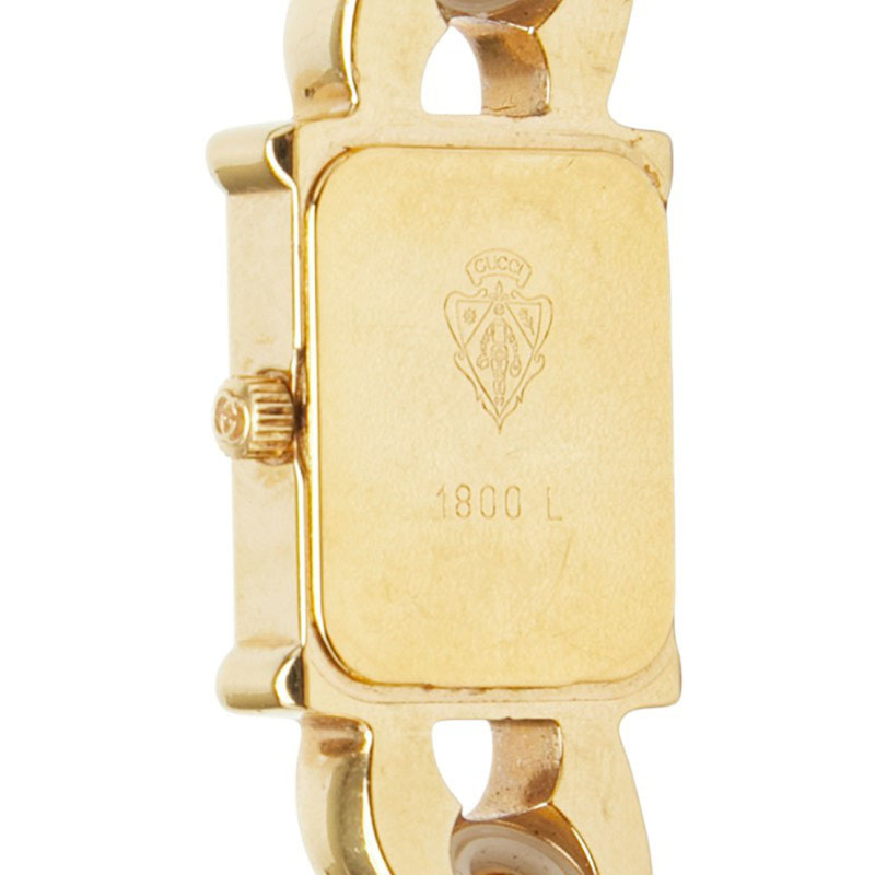 Gucci 1800L 石英腕錶，白色錶盤，不鏽鋼錶殼，女款-3