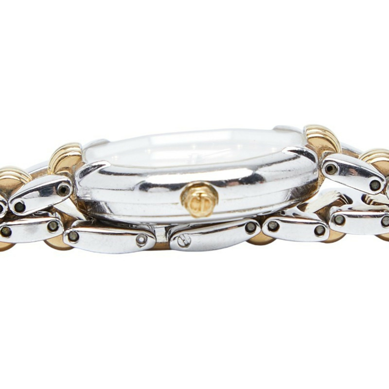 迪奧八角形腕錶，石英機芯，金色錶盤，不鏽鋼鍍層，女款-4