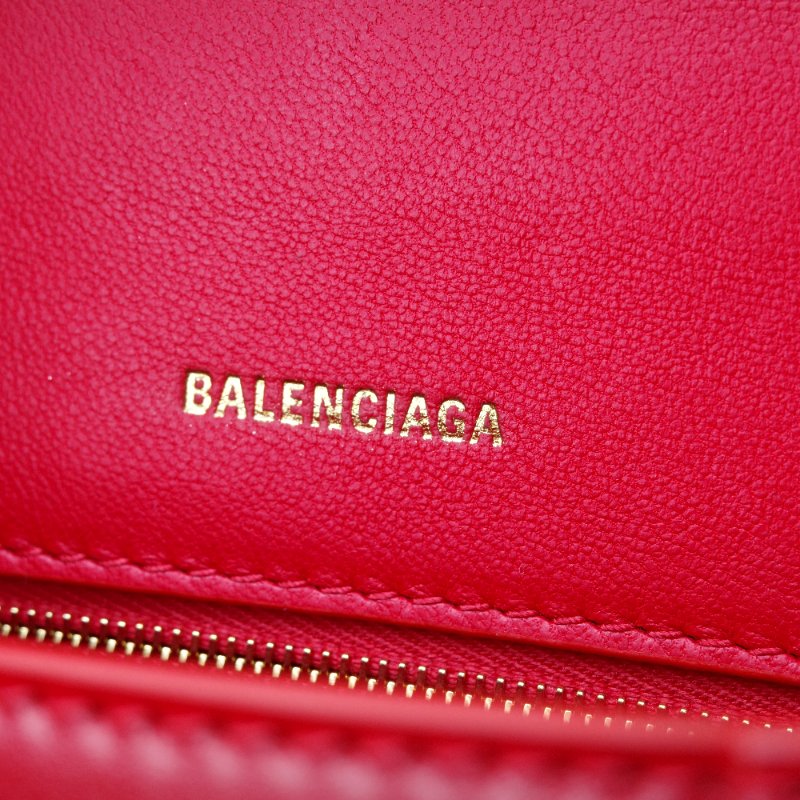 Balenciaga 巴黎世家 紅色 hourglass bag 沙漏包 手提包 斜背包 兩用包-8