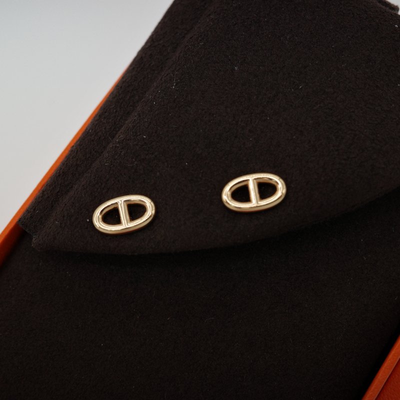 Hermes愛馬仕 18k豬鼻子耳環-0