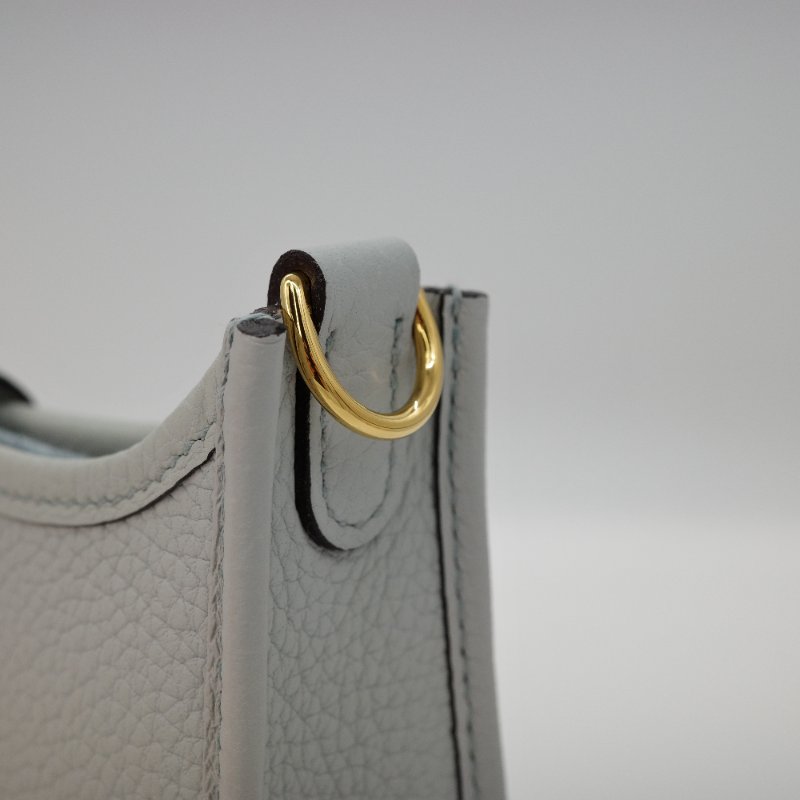 Hermes 愛馬仕 Mini Evelyne16 伊芙林 16  聖杯藍 牛皮 TC 金扣 斜挎包 單肩包 B 刻 2024-6