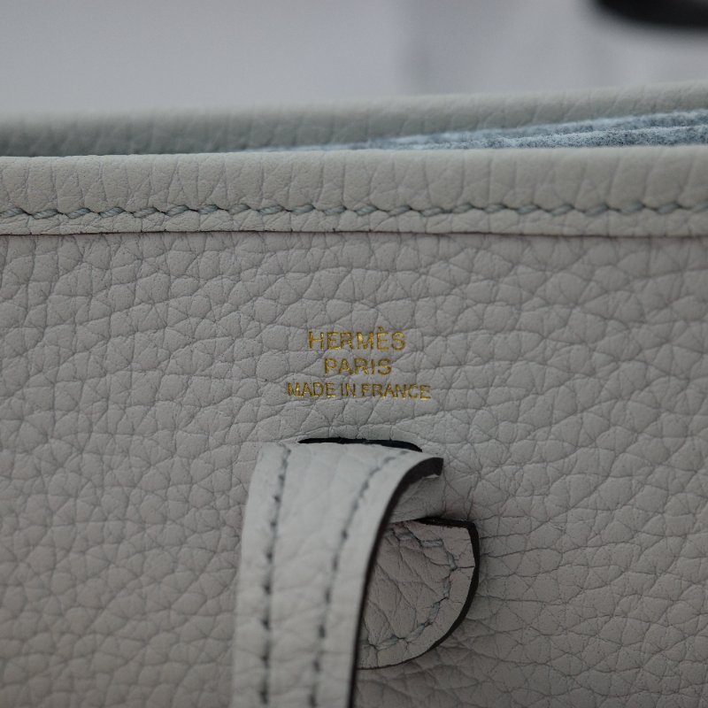 Hermes 愛馬仕 Mini Evelyne16 伊芙林 16  聖杯藍 牛皮 TC 金扣 斜挎包 單肩包 B 刻 2024-9
