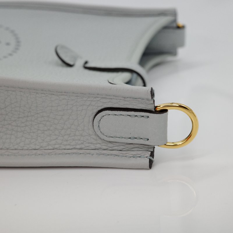 Hermes 愛馬仕 Mini Evelyne16 伊芙林 16  聖杯藍 牛皮 TC 金扣 斜挎包 單肩包 B 刻 2024-10