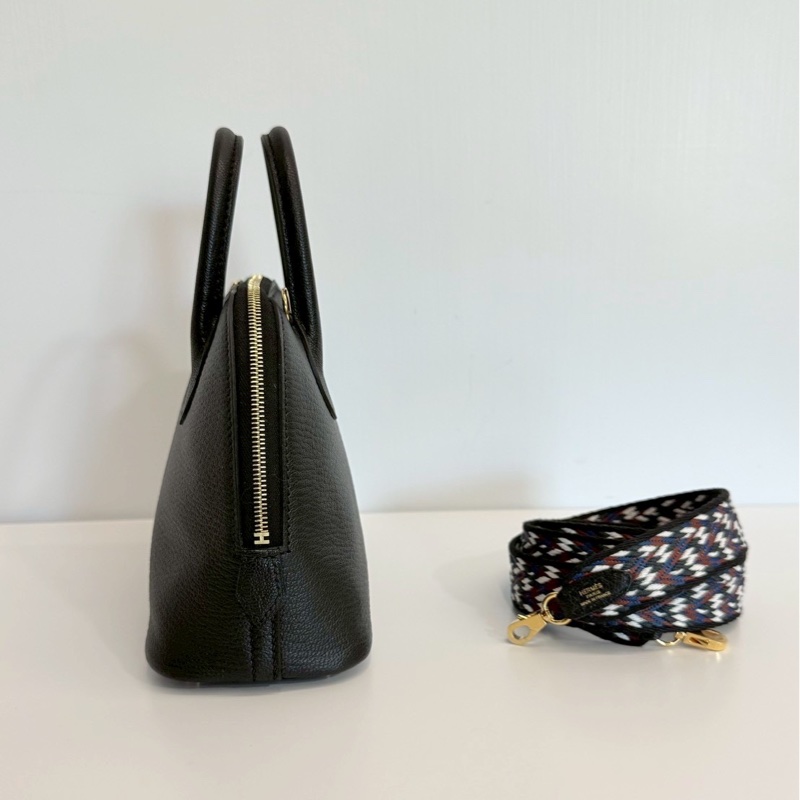 Hermes mini bolide 黑金 B刻 山羊皮-3