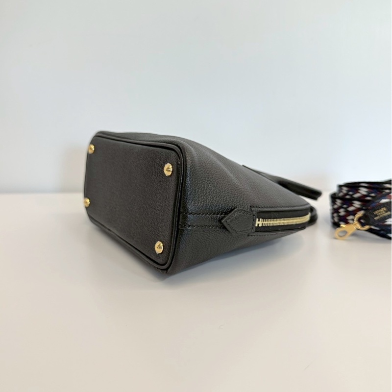 Hermes mini bolide 黑金 B刻 山羊皮-7