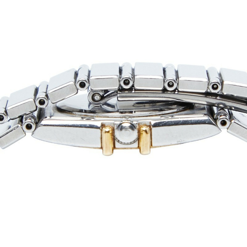 歐米茄星座系列腕錶，石英機芯，白色錶盤，不鏽鋼錶殼，黃金錶帶，女士款，OMEGA-4