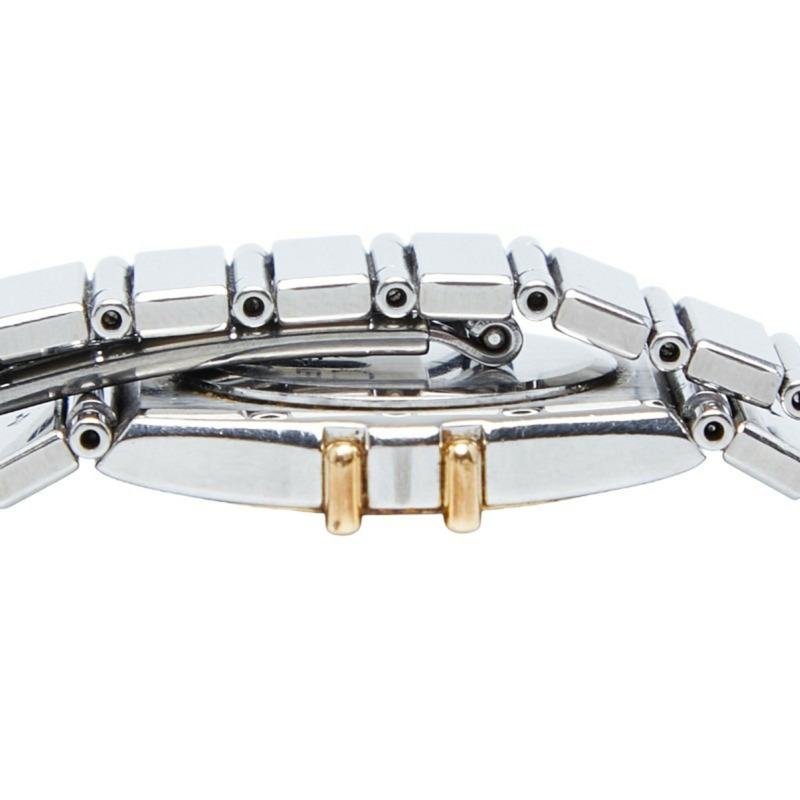 歐米茄星座系列腕錶，石英機芯，白色錶盤，不鏽鋼錶殼，黃金錶帶，女士款，OMEGA-5